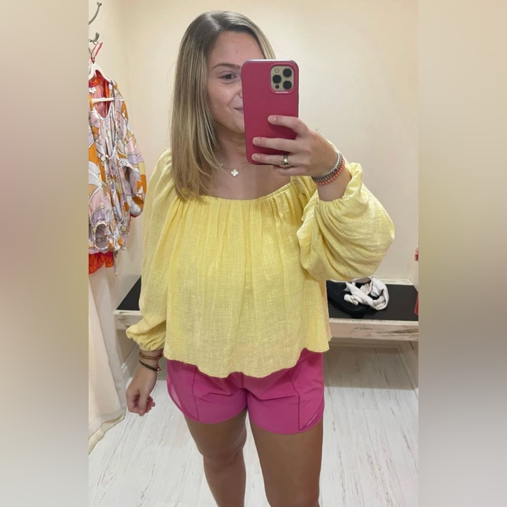 Dee Dee Boutique Yellow Long Sleeve Blouse